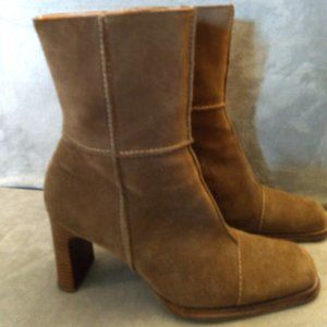 Marip'e Suede Boots, Tan 7.5